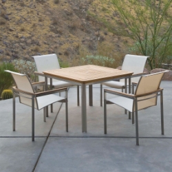 Kingsley Bate Tivoli Modern Square Dining Set for 4 - KB-TIVOLI-SET1