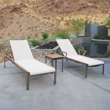 Kingsley Bate Tivoli Modern Chaise Lounger Set for 2 - KB-TIVOLI-SET3