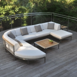 Kingsley Bate Tivoli Modern Stainless Steel Patio Sectional - KB-TIVOLI-SET4