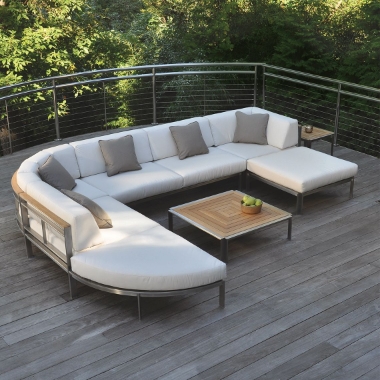 Kingsley Bate Tivoli Modern Stainless Steel Patio Sectional - KB-TIVOLI-SET4