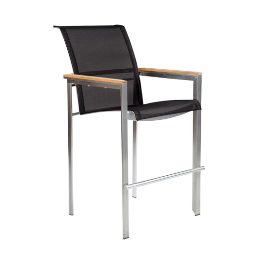 Tivoli Stacking Bar Chair with Arms black