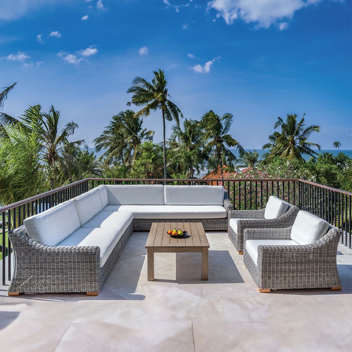 Kingsley Bate Tortola Flagstone Gray Patio Sectional Set - KB-TORTOLA-SET1