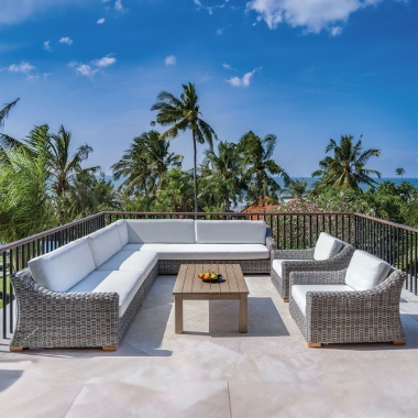 Kingsley Bate Tortola Flagstone Gray Patio Sectional Set - KB-TORTOLA-SET1