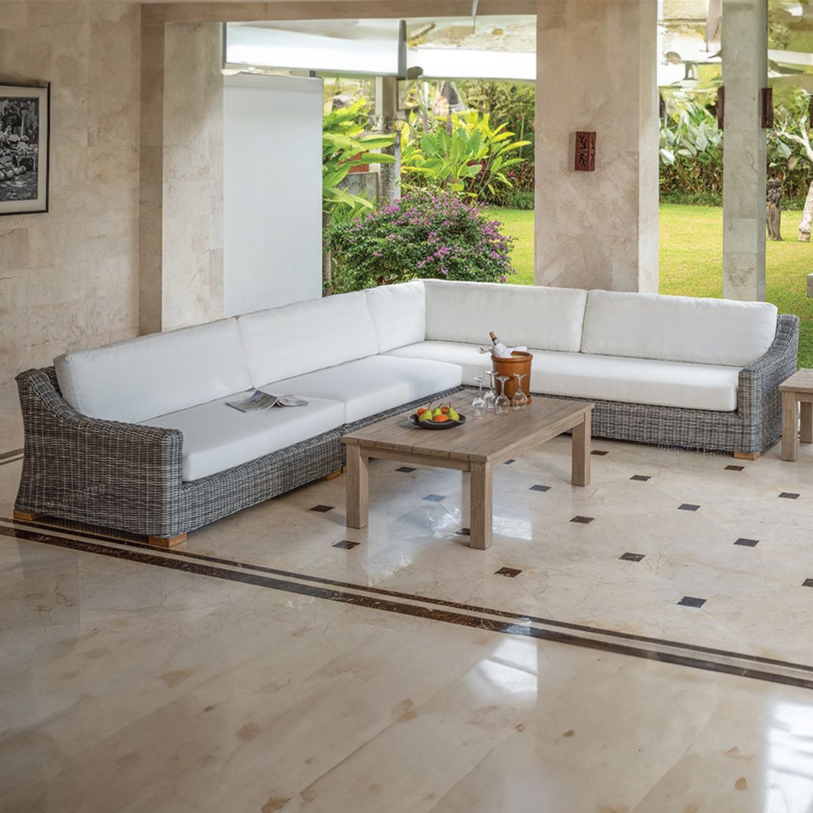 Tortola Wicker Patio L-Sectional