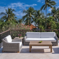 Kingsley Bate Tortola Patio Set in Flagstone Wicker - KB-TORTOLA-SET4