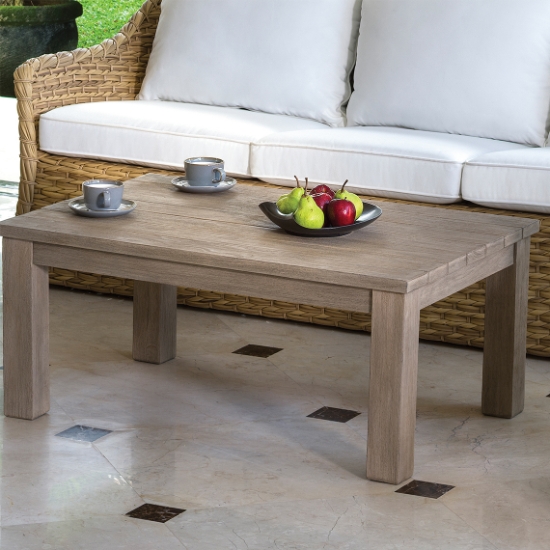 Tuscany 51" x 32" Rectangle Coffee Table in Vintage Teak set