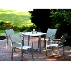 Lane Venture Capstone Sling Modern Patio Dining Set for 4 - LV-CAPSTONE-SET1