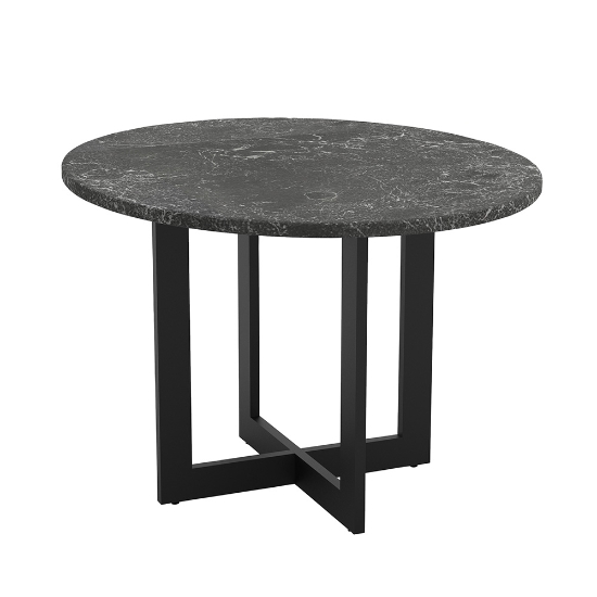 Foley 42" Round Lava Stone Dining Table slate