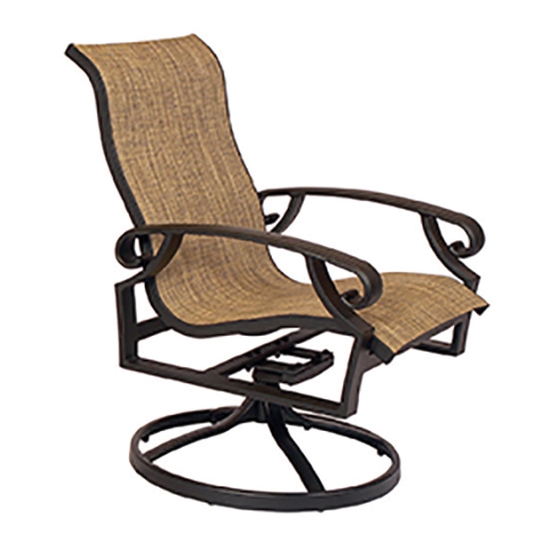 Lane Venture Monterey Sling High Back Swivel Rocker Dining Chair - 401-46