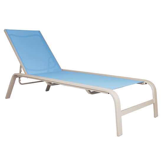 Seaside Sling Stackable Adjustable Chaise Loungers