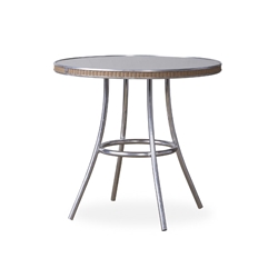 Lloyd Flanders All Seasons 33" Round Bistro Table with with Taupe Glass - 124032