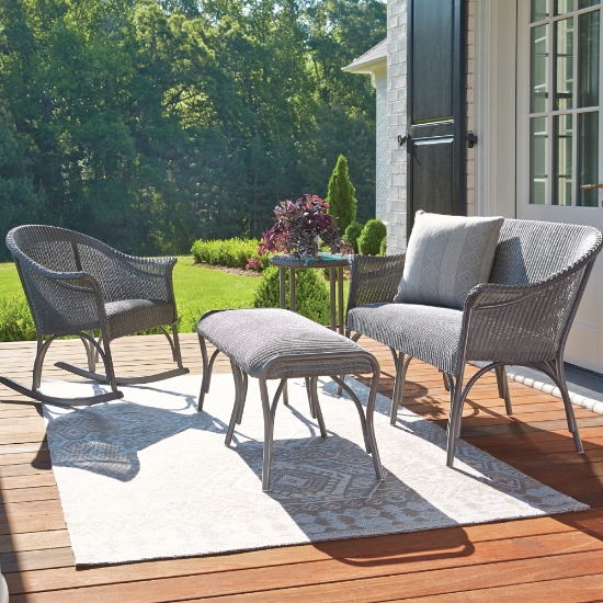 Lloyd Flanders All Seasons Settee and Rocker Wicker Set - LF-ALLSEASONS-SET5