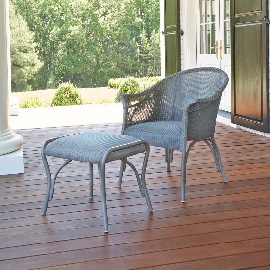 Lloyd Flanders All Seasons Wicker Lounge Chair and Ottoman Set - LF-ALLSEASONS-SET7