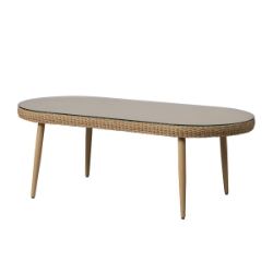 Lloyd Flanders Cascade 48" Oval Cocktail Table - 107044