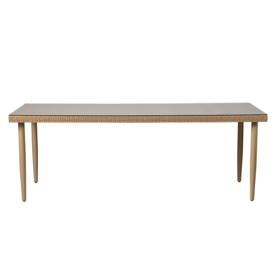 Lloyd Flanders Cascade 86" Rectangular Dining Table front