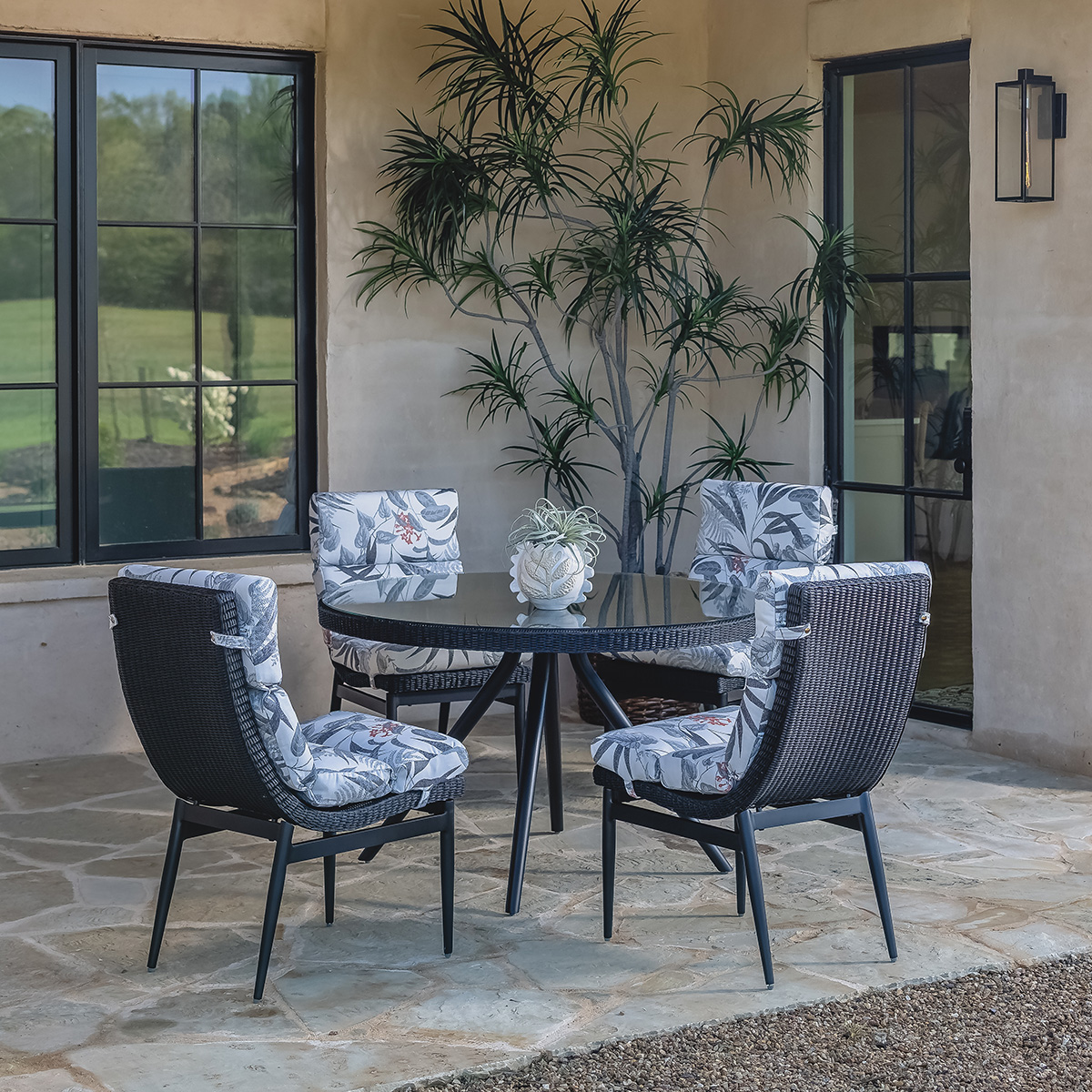 Lloyd Flanders Cascade Wicker Dining Set for 4 - LF-CASCADE-SET1