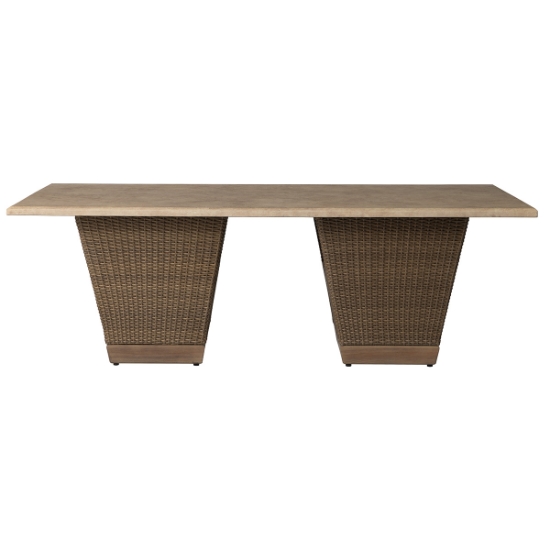 Charisma 86" Rectangular Dining Table side