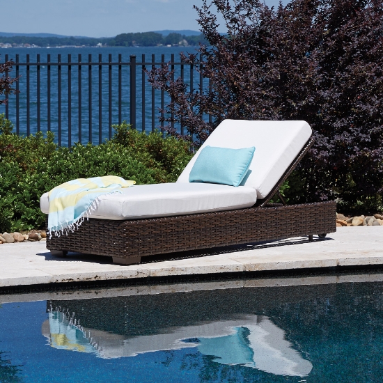 Contempo Woven Vinyl Wicker Pool Chaise - 38023