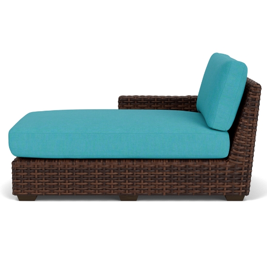 Contempo Right Arm Woven Vinyl Wicker Chaise - 38025