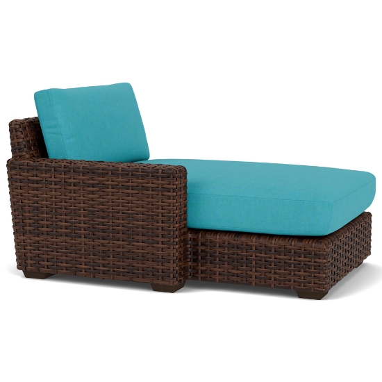 Contempo Right Arm Woven Vinyl Wicker Chaise - 38025