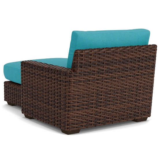 Contempo Left Arm Woven Vinyl Wicker Chaise - 38026