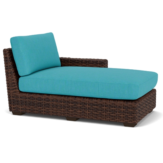 Contempo Left Arm Woven Vinyl Wicker Chaise - 38026