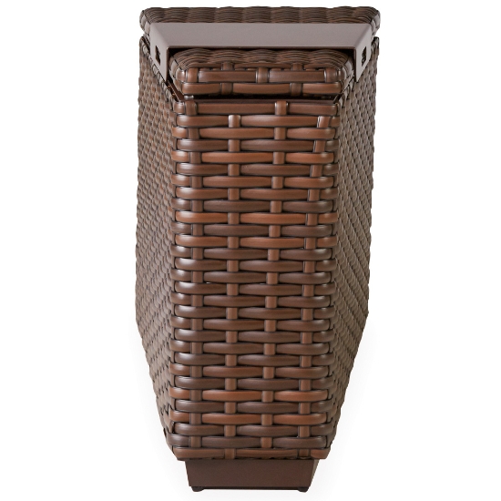 Contempo Woven Vinyl Wicker Storage Wedge Table - 38029