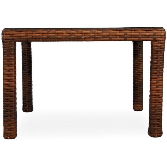Contempo 42" Square Woven Vinyl Wicker Dining Table - 38042