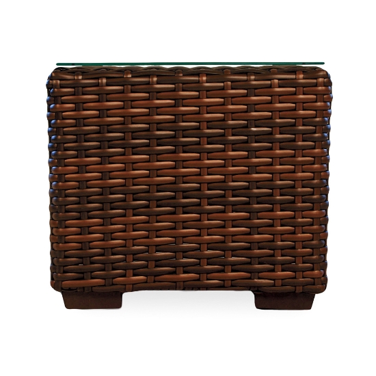 Contempo Woven Vinyl Wicker Square Cube End Table - 38043