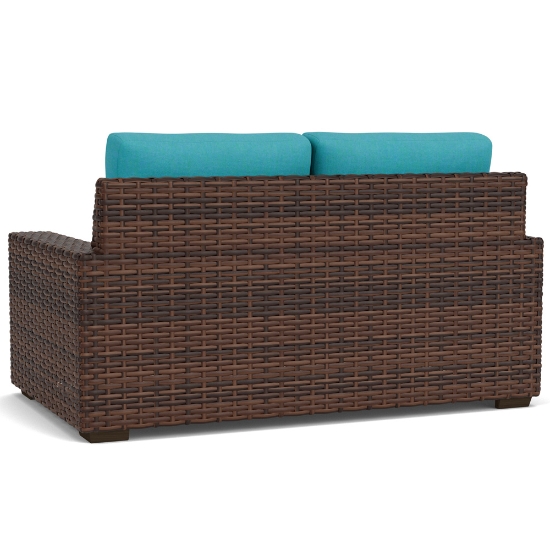 Contempo Woven Vinyl Wicker Loveseat - 38050