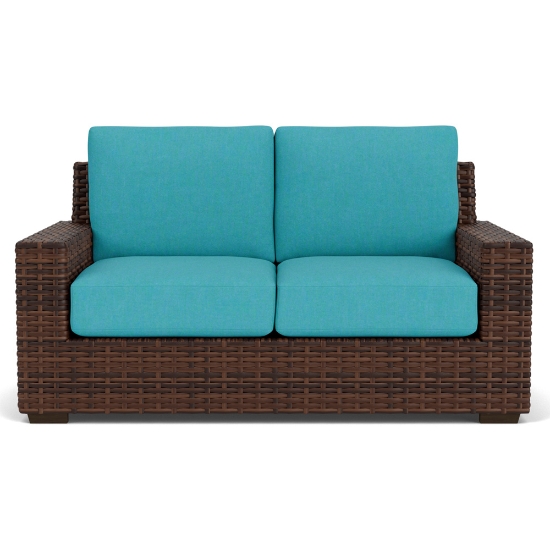 Contempo Woven Vinyl Wicker Loveseat - 38050