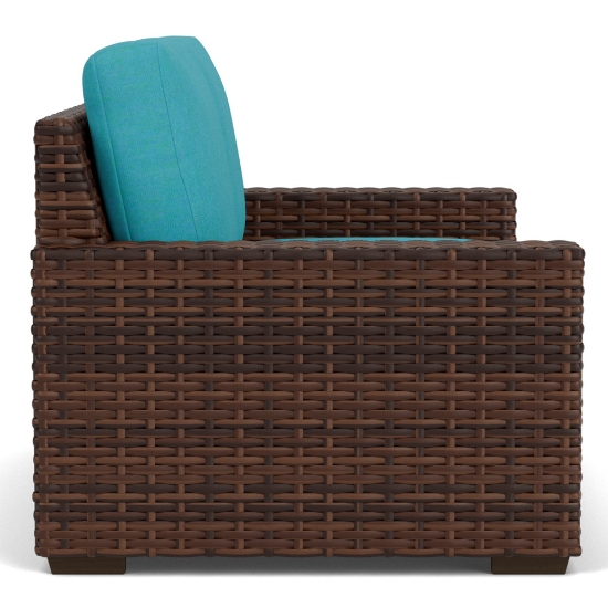 Contempo Woven Vinyl Wicker Loveseat - 38050