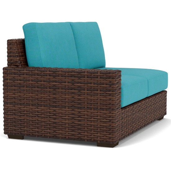 Contempo Right Arm Woven Vinyl Wicker Loveseat - 38051
