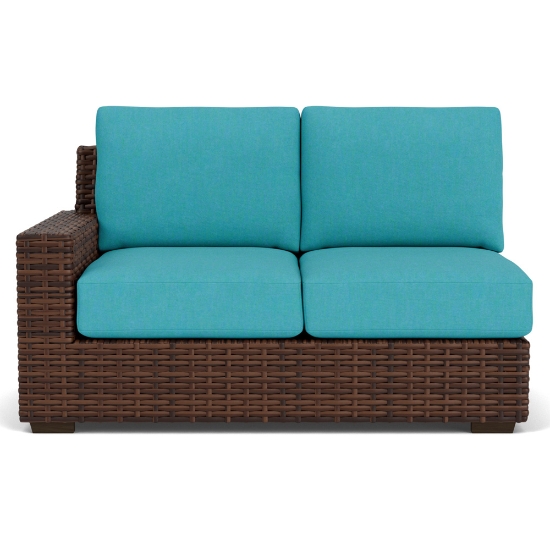 Contempo Right Arm Woven Vinyl Wicker Loveseat - 38051