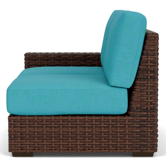 Contempo Right Arm Woven Vinyl Wicker Loveseat - 38051