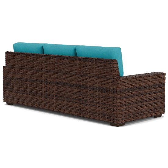 Contempo Woven Vinyl Wicker Sofa - 38055