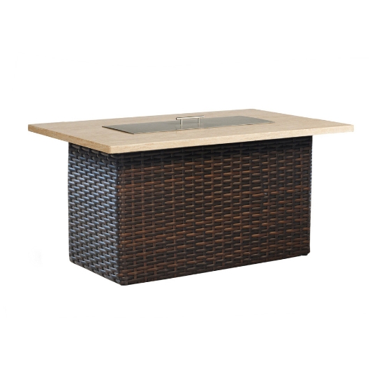 Contempo Rectangle Woven Vinyl Fire Table - 38098