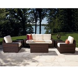 Lloyd Flanders Contempo Fire Pit Lounge Set - LF-CONTEMPO-SET9