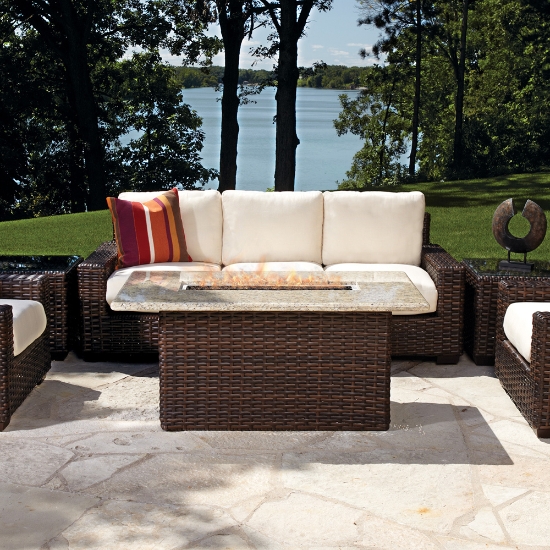 Contempo Rectangle Woven Vinyl Fire Table - 38098