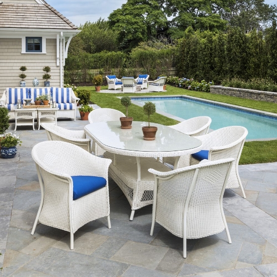 Lloyd Flanders Loom Wicker Patio Dining Set - LF-DINING-SET12
