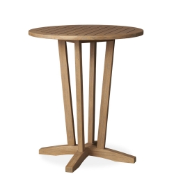 Lloyd Flanders Teak 30" Round Balcony Table - 286330