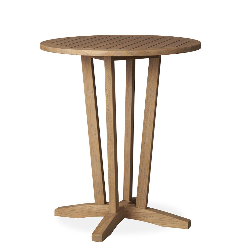 Lloyd Flanders Teak 30" Round Balcony Table - 286330