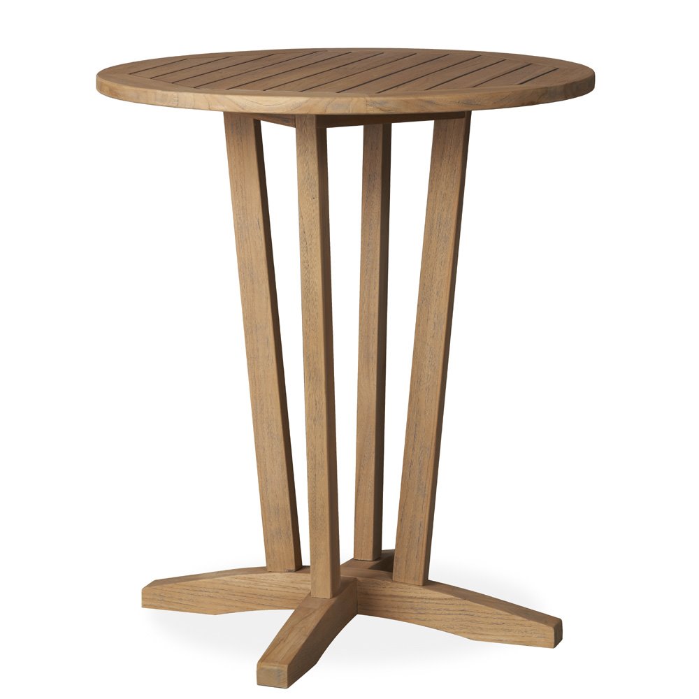 Lloyd Flanders Teak 30" Round Bar Table - 286340