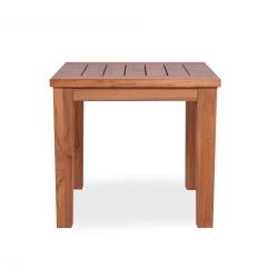 Lloyd Flanders 24 inch Square Teak Tapered Leg End Table - 286443
