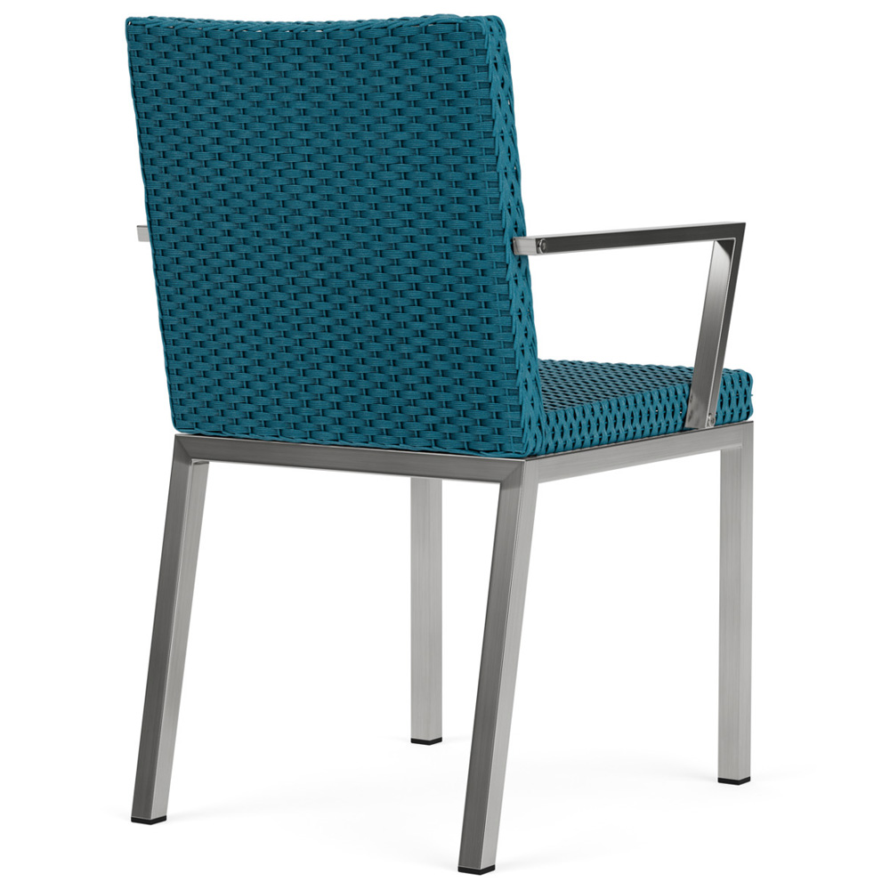 Elements modern wicker dining arm chair back