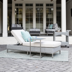 Lloyd Flanders Elements Wicker Outdoor Chaise and Side Table Set - LF-ELEMENTS-SET12