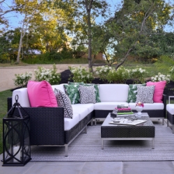 Lloyd Flanders Elements Outdoor Sectional and Lounge Chair Set - LF-ELEMENTS-SET14
