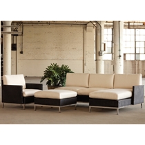Elements Small Wicker Sectional Set