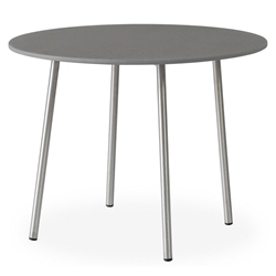 Lloyd Flanders Elevation 24" Round End Table with Light Gray Corian Top - 306043