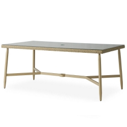 Lloyd Flanders Fairview 73" Rectangular Umbrella Dining Table - 182072